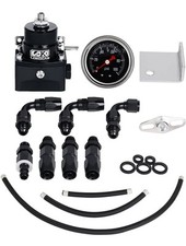 LokoCar Adjustable Fuel Pressure Regulator Kit Oil 20-80psi Gauge 6AN Return... picture