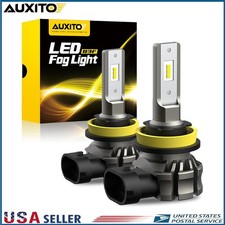 AUXITO H11 LED Fog Lights Bulb 6000LM Super Bright White 6500K Fanless Canbus J picture