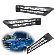 2X Hood Air Intake Vent Grille Black For 2018-2025 Freightliner Cascadia 116 126 picture