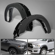 For 2009-2023 Dodge RAM 1500 Black Pocket Rivet Wheel Fender Flares Bolt Style picture
