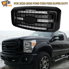 Painted UH Tuxedo Black Grille For Ford F250 F350 F-250 F-350 2011-2016 Platinum picture
