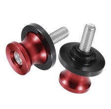 Unbranded Motorcycle Swing Arm Spools Lot of 3 Pairs 8mm M8x1.25 Red picture