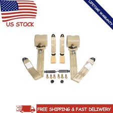 2‑Pack Beige 3‑Point Safety Seat Belts 290cm For Toyota 4Runner picture