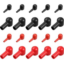 X AUTOHAUX Battery Terminal Boots Insulating Rubber Covers Red Black Cable Lug picture