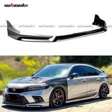 For 22-24 Honda Civic Yofer V3 Style Blk Lunar Silver Front Bumper Lip Splitter picture