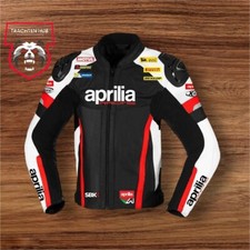 APRILIA Motorbike/ Motorcycle Leather Jacket MOTOGP Racing Biker Leather Jackets picture