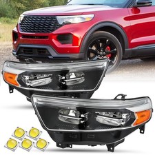 For 2020-24 Ford Explorer XLT / Limited LED DRL Headlights Headlamps Left+Right picture