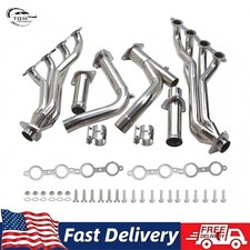 For 07-14 Chevy GMC 4.8L 5.3L 6.0L Long Tube Stainless Steel Headers W/ Y Pipe picture