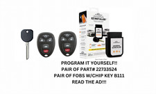 DIY BUNDLE GM KEYLESS REMOTE START ENTRY FOB TRANSMITTER 22733524 TOOL INCLUDED picture