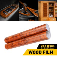 Car Interior Wood Grain Textured Glossy Vinyl Wrap Sticker Decal Sheet Film DIY picture