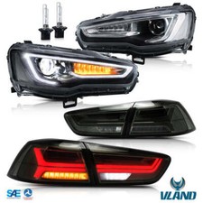 2Pairs LED Headlights+Tail Lights+D2H bulbs For Mitsubishi Lancer/EvoX 2008-2017 picture