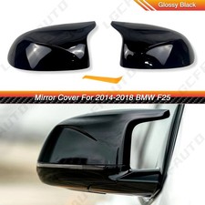 2x Gloss Black M Look Side Mirror Cover Cap For BMW X3 F25 X4 F26 X5 F15 X6 F16 picture
