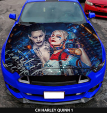 Harley Quinn & Joker Smile  Car Hood Vinyl Wrap  Graphics Decals Custom Sticker picture