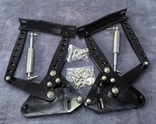 1967-72 GM Truck Hood Hinge Pair Billet Aluminum Chevrolet BLACK picture