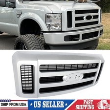 For 2008-2010 Ford F250 F350 F450 F550 Super Duty Ingot Silver Front XLT Grille picture