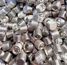 100Pcs 1/8NPT Male Pipe Plug Internal Hex Thread Socket Stainless Steel plugs picture