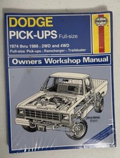 Haynes 912 Dodge Pickups 1974-1988 Ramcharger Trailduster 2WD 4WD Manual NOS picture