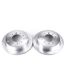 Power Stop Cross-Drilled and Slotted Brake Rotors Rear picture
