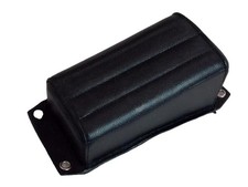 Pillion Pillion P-Pad Tuck And Roll Black Leather Vert RIB Chopper Harley Bobber picture