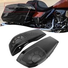 Vivid Black Saddlebag Speaker Lids For Harley Street Glide  Road Glide CVO 23‑26 picture