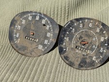 Pair Of Vintage Automotive Speedometer and Odometer Gauge Assembly picture