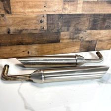 17-22 Triumph Bonneville Bobber Exhaust Mufflers Pair OEM T2202294 T2202293 picture