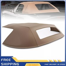 1x Convertible Soft Top with Plastic Window Tan for Chevrolet Corvette 1986-1993 picture
