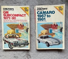 Vintage Chilton’s Repair Manuals GM Subcompact 1971-80 & Camaro 1967-81 picture