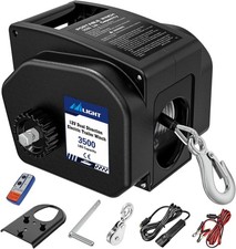 Nilight Boat Trailer Winch 3500 lbs Portable Electric Boat Winches Marine Winch picture