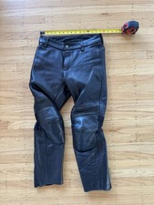 Vanson Leathers Motorcycle Pants Black Leather Made USA 32 Vintage EUC picture