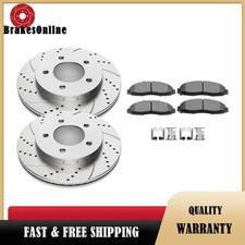 Front Drilled Rotors Brake and Pads fit for FORD F-150 1997-1998 and 1999-2003 picture