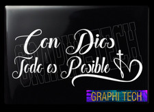 con dios todo es posible mateo 19:26 decal pegote sticker pegatina calca picture
