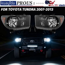 LH+RH Headlight Set with Level Adjuster Pair Fits 2007-2013 Toyota Tundra picture