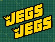 Jegs Water Proof UV Safe Glossy Vinyl Decals / Stickers x2 Racing Automotive picture