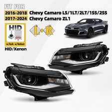 HID Headlight For 2016-2024 Chevy Camaro w/Bulb w/Ballast Left+Right Pair picture