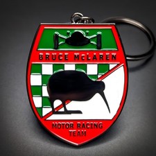 Bruce McLaren F1 Badge Keychain Metal Vtg Emblem Senna 720s P1 Piastri Gift picture