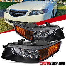 Fit 2004-2005 Acura TSX Black HID Projector Headlights Lamps Left+Right 04-05 picture