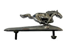 Ford Mustang Pony Emblem Chrome OEM 1960s Vintage Galloping Horse Grille Hood picture