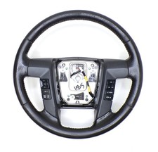 Ford 09-14 F-150 Leather Steering Wheel F150 Black Charcoal Leather picture