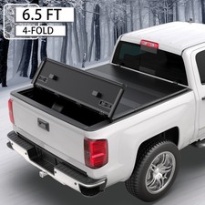 6.5FT 4-Fold  FRP Truck Tonneau Bed Cover For 1999-2007 Chevy Silverado Sierra picture
