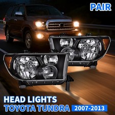 LH+RH Headlight Set with Level Adjuster Pair Fit 2007-2013 Toyota Tundra Limited picture