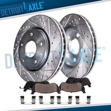 12.01 inch Front Drilled Rotors Ceramic Pads for Lincoln Town Car Grand Marquis picture