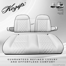 'KOZIP' EZGO TXT 1996-PRESENT GOLF CART FRONT SEAT/BACKREST CUSHION SET (WHITE) picture
