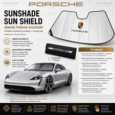 Genuine Porsche Taycan Windshield Sunshade Sun Shield w/ Bag PNA5059J1 OEM picture