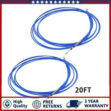 For Yamaha Outboard Marine Throttle Shift Remote Control Box Cable 33C 2PCS 20FT picture