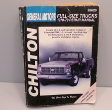 Chilton General Motors GMC Full Size Trucks 1970 - 79 Repair Manual 28620 picture