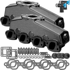 Pair of Center Rise Exhaust Manifold MerCruiser V8 7.4L 454 8.2L 502 807078T10 picture
