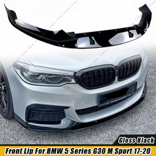 For 2017-2020 BMW 5 Series G30 G31 M Sport Front Bumper Lip Spoiler Gloss Black picture