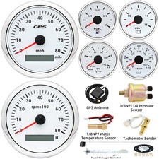 6 Gauge Set 85mm GPS Speedometer 80MPH Waterproof for Marine Boat Car Truck ATV picture