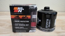 K&N KN-204-1 Premium Motorcycle Oil Filter 17mm Removal Nut New Open Box picture